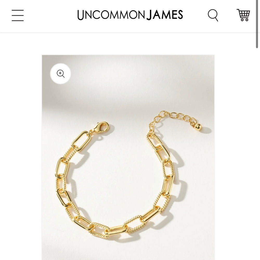 Uncommon James Linked Chain Bracelet with Detachable Number 8 Charm